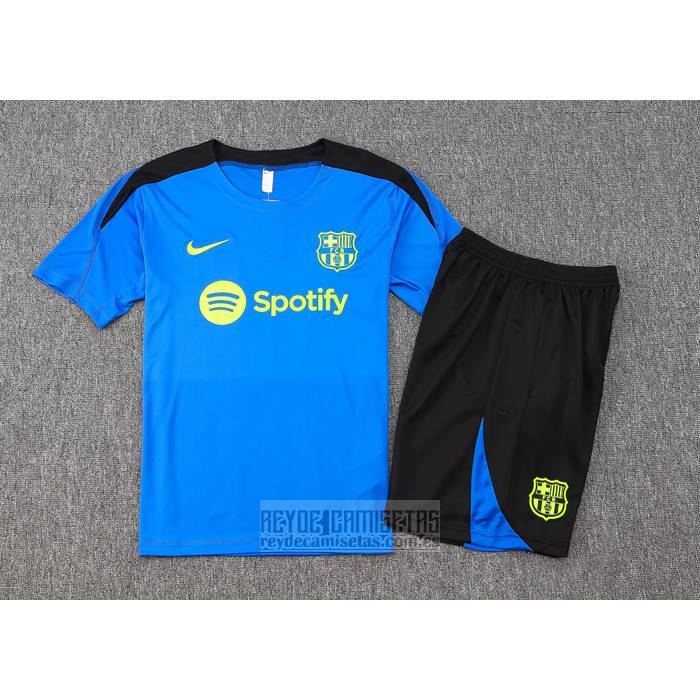 Chandal del Barcelona Manga Corta 2024-2025 Azul - Pantalon Corto